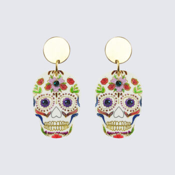 Day of the dead earrings front