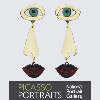 NPG #Picasso eye, nose and lips drop earrings