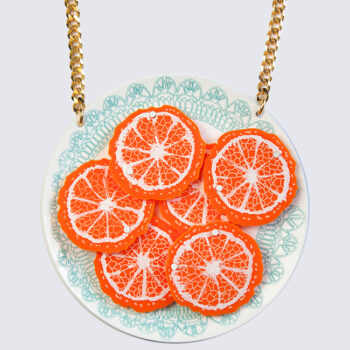orange on plate detail